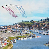 Buy canvas prints of Reds Visit Whitby by J Biggadike