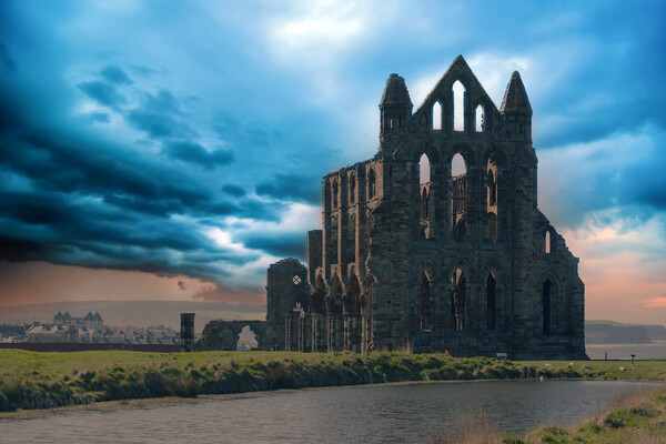 Whitby Abbey Before The Storm Acrylic by J Biggadike