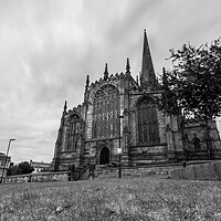 Buy canvas prints of Rotherham Minster Black and White by J Biggadike