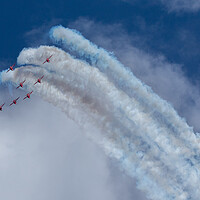 Buy canvas prints of The Red Arrows by J Biggadike