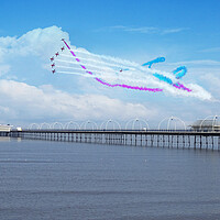 Buy canvas prints of Red Arrows Over Southport Pier by J Biggadike