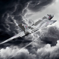 Buy canvas prints of Vulcan Skybound by J Biggadike