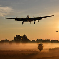 Buy canvas prints of Lancasters Dawn Return by J Biggadike