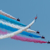 Buy canvas prints of Red Arrows Roll Round by J Biggadike