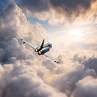 Buy canvas prints of Eurofighter Typhoon In The Clouds by J Biggadike