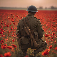 Buy canvas prints of The Poppy Soldier by J Biggadike