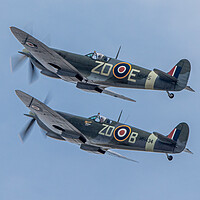 Buy canvas prints of Spitfires MH415 and MH434 by J Biggadike