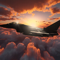 Buy canvas prints of Eurofighter Typhoon Silhouette by J Biggadike