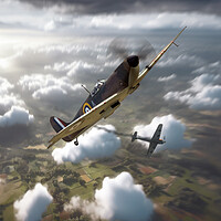 Buy canvas prints of Supermarine Spitfire In The Fight by J Biggadike