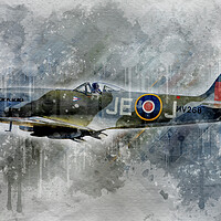 Buy canvas prints of Supermarine Spitfire FR XIV MV268  by J Biggadike