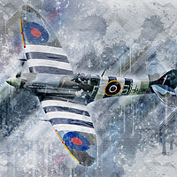 Buy canvas prints of Supermarine Spitfire Mk Vb AB910 by J Biggadike