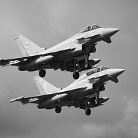 Buy canvas prints of Eurofighter Typhoons in Tandem by J Biggadike