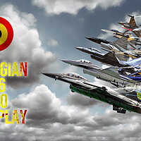 Buy canvas prints of The Belgian F16 Solo Display Team by J Biggadike
