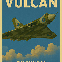 Avro Vulcan Bomber Retro Poster