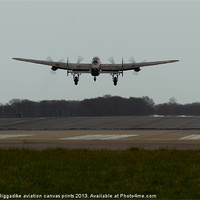 Buy canvas prints of PA474 Lancaster Bomber by J Biggadike