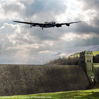 Buy canvas prints of The Dam Busters over The Derwent by J Biggadike