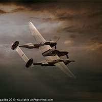 Buy canvas prints of P38 In The Pacific by J Biggadike