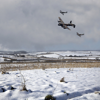 Buy canvas prints of Battle of Britain Snow Scene by J Biggadike
