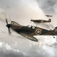 Buy canvas prints of Supermarine Spitfire Mk I by J Biggadike