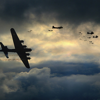 Buy canvas prints of B-17 Battle Damage by J Biggadike