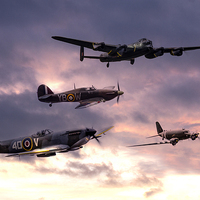 Buy canvas prints of Battle of Britain Memorial Flight by J Biggadike