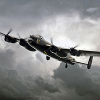 Buy canvas prints of Avro Lancaster by J Biggadike