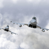 Buy canvas prints of 3 Squadron Typhoons by J Biggadike