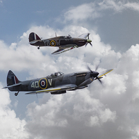 Buy canvas prints of RAF Fighting Pair by J Biggadike