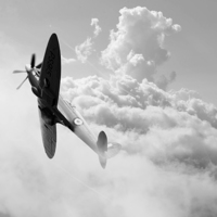 Buy canvas prints of The Last Spitfire by J Biggadike
