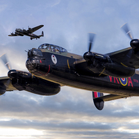 Buy canvas prints of Avro Lancasters  by J Biggadike