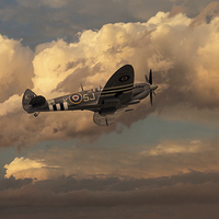 Buy canvas prints of Supermarine Spitfire Mk LFIX  by J Biggadike