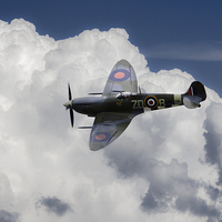 Buy canvas prints of Spitfire Mk IXB  by J Biggadike