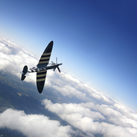 Buy canvas prints of Spitfire Flight  by J Biggadike