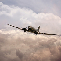 Buy canvas prints of Warbirds - Douglas C-47 Dakota by J Biggadike