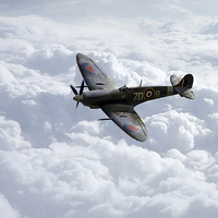 Buy canvas prints of The Glorious Spitfire  by J Biggadike