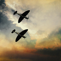 Buy canvas prints of Supermarine Spitfires  by J Biggadike