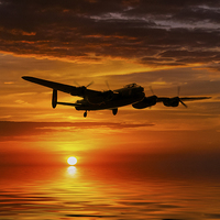 Buy canvas prints of Avro Lancaster Landfall  by J Biggadike