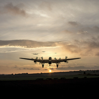 Buy canvas prints of Lancasters Head Out by J Biggadike