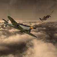 Buy canvas prints of RAF and Luftwaffe by J Biggadike