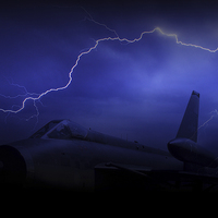 Buy canvas prints of Lightning Strike  by J Biggadike
