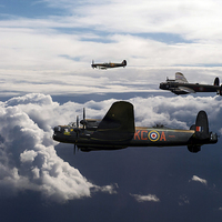 Buy canvas prints of Vera and The BBMF  by J Biggadike