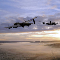 Buy canvas prints of Lancasters Over The Valley  by J Biggadike