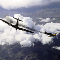 Buy canvas prints of  Spitfire Kill by J Biggadike