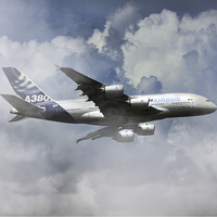 Buy canvas prints of Airbus A380  by J Biggadike
