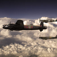 Buy canvas prints of Flying With Legends  by J Biggadike