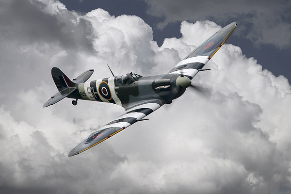 Spitfire Mk Vb AB910  Framed Mounted Print by J Biggadike