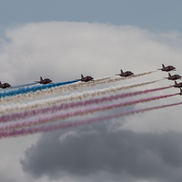 Buy canvas prints of 2015 Red Arrows by J Biggadike