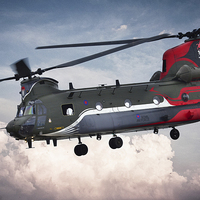 Buy canvas prints of Centenary Chinook by J Biggadike