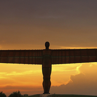 Buy canvas prints of The Angel of the North by J Biggadike