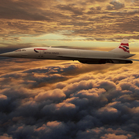 Buy canvas prints of The Supersonic Concorde by J Biggadike